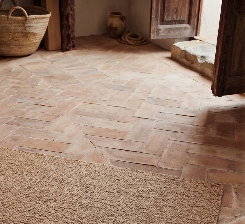 Un camino natural: suelos y maderas con terracota y madera